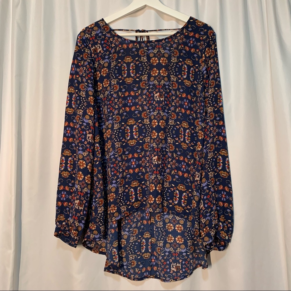 Forever 21 Contemporary high-low low-back blouse